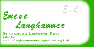 emese langhammer business card